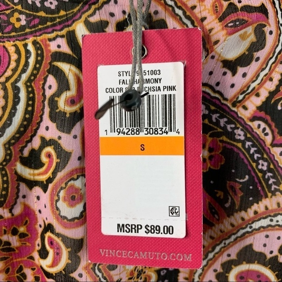 Vince Camuto New with Tags Paisley Top Size Small - Picture 5 of 8
